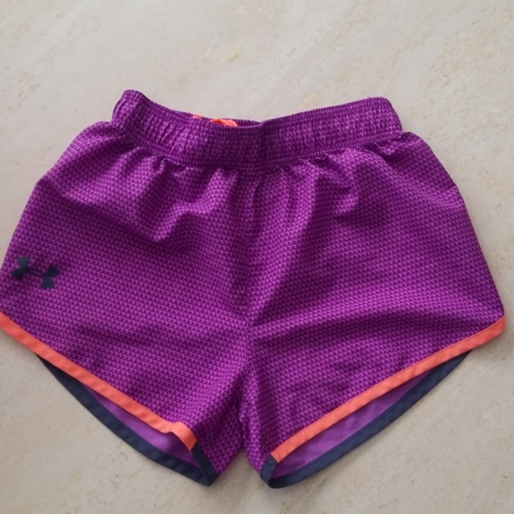 UNDER ARMOUR GIRLS YOUTH SMALL RUNNING SHORTS